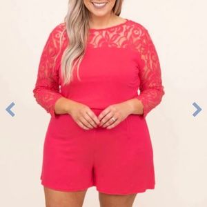 World Renowned Romper, coral